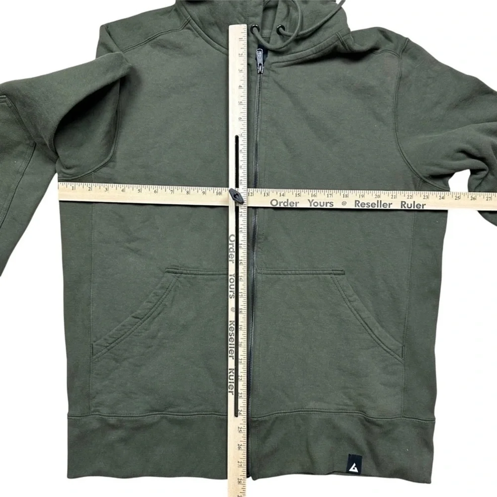 Men's American Giant Olive Green Hoodie Sweatshirt - Picture 5 of 7